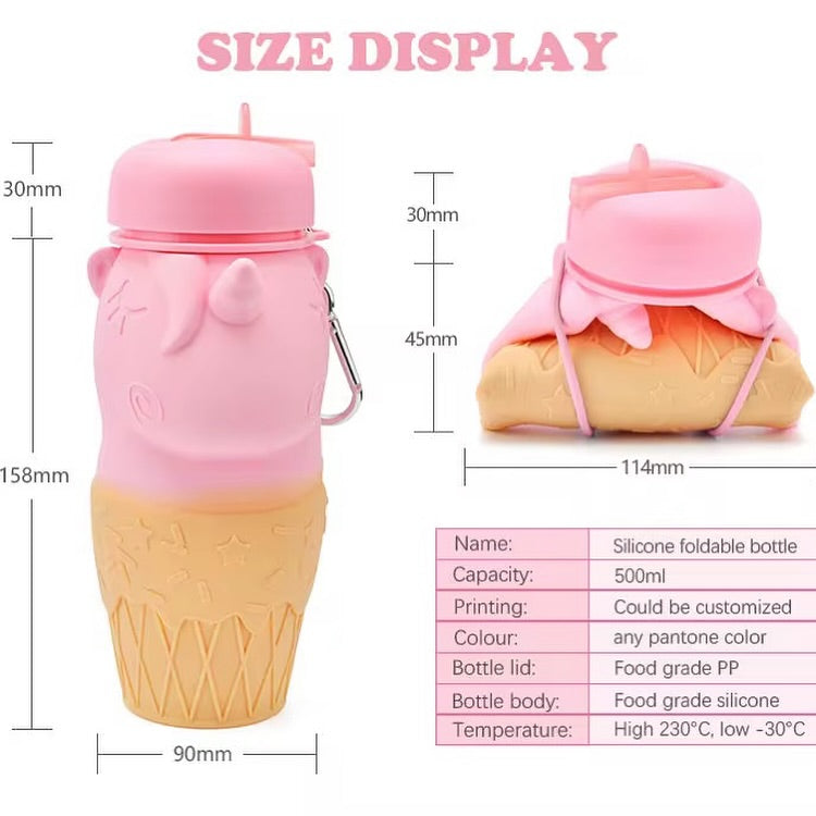 Foldable Icecream Shape Water Bottle