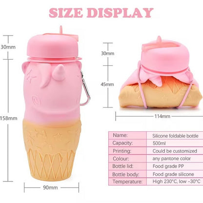 Foldable Icecream Shape Water Bottle