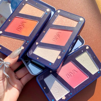 Biya Highlighter And Blush Pallette In Tin Packaging