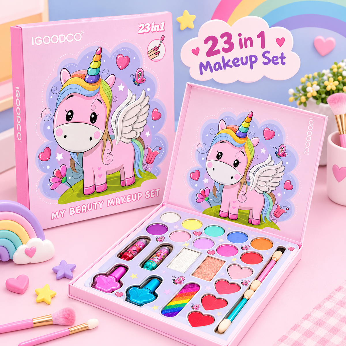 Dreamy Unicorn 23-in-1 Kids Makeup Set