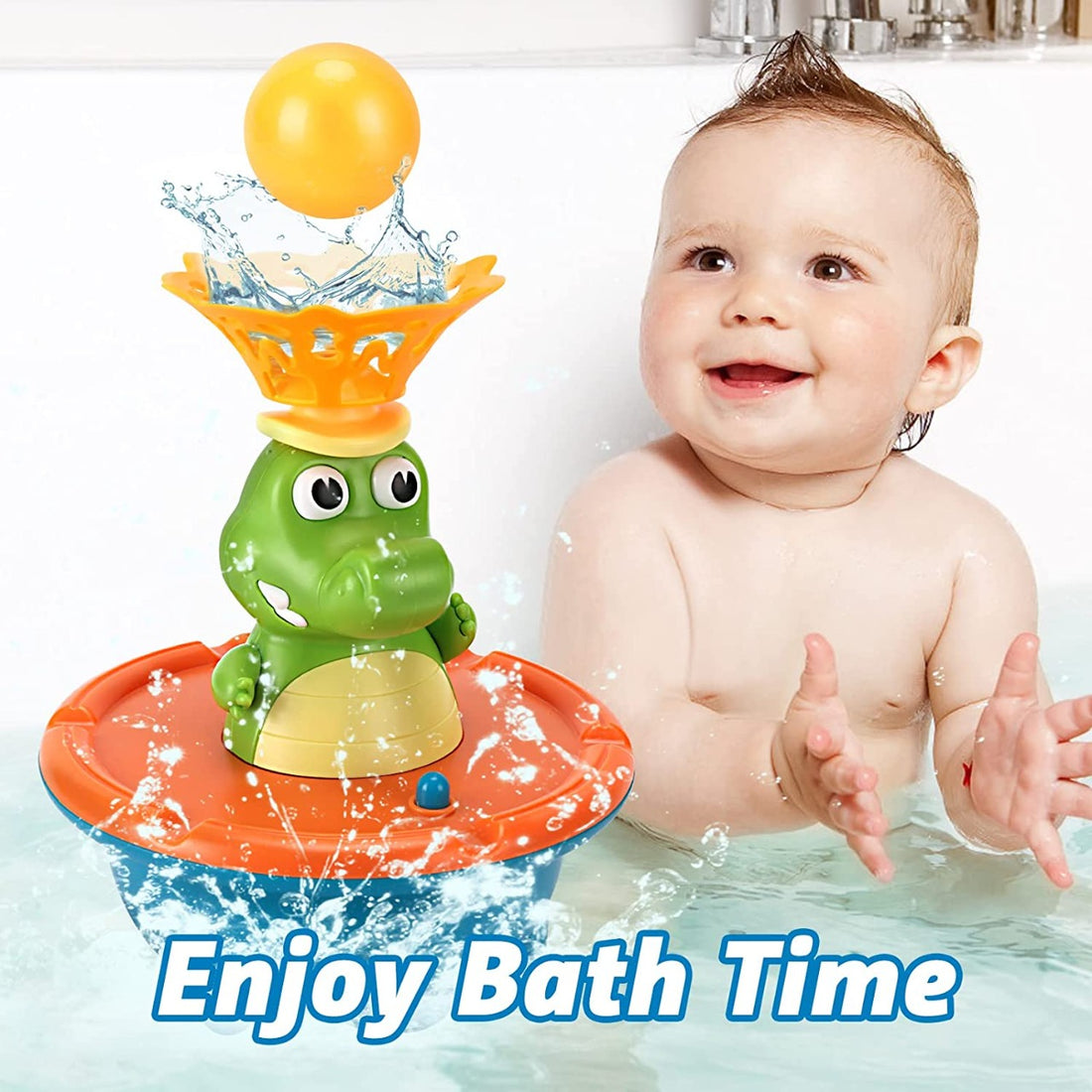 Water Spraying Fountain Crocodile Bath Toy
