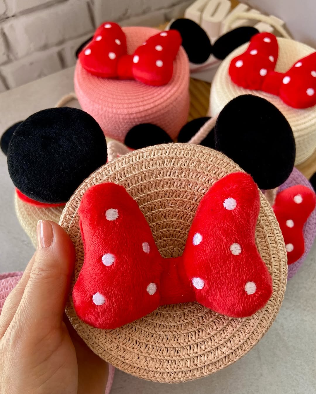 Minnie Mouse Jute Sling Bag For Little Girls