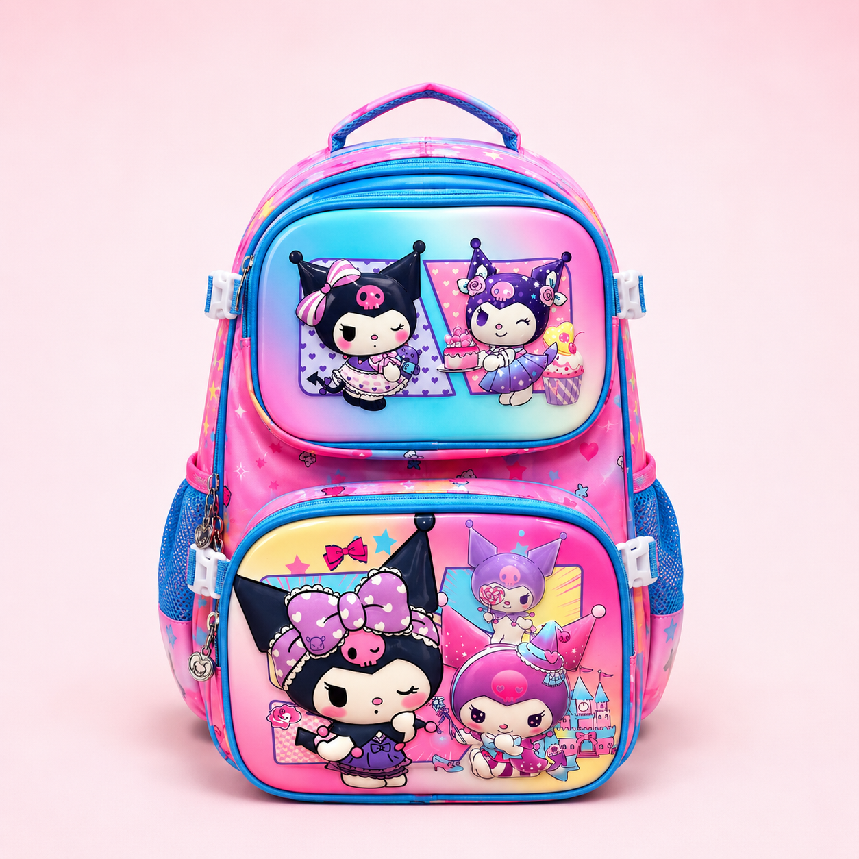 Kuromi Magical Pouch 3-Piece School Bag for Girls