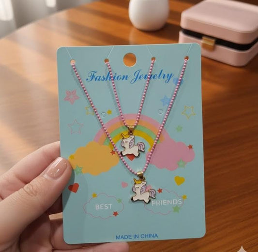 Best Friends Unicorn Two Necklaces Pack