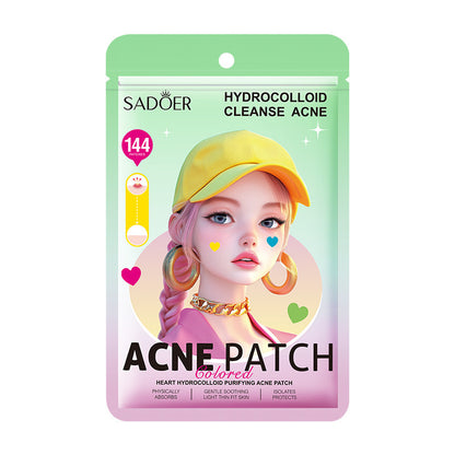Colored Hydrocolloid Acne Patch – Heart, Star & Round Series