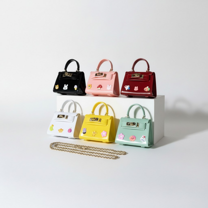 Trendy Mini Jelly Style Bag for Girls – Cute Charm Handbag with Chain Strap