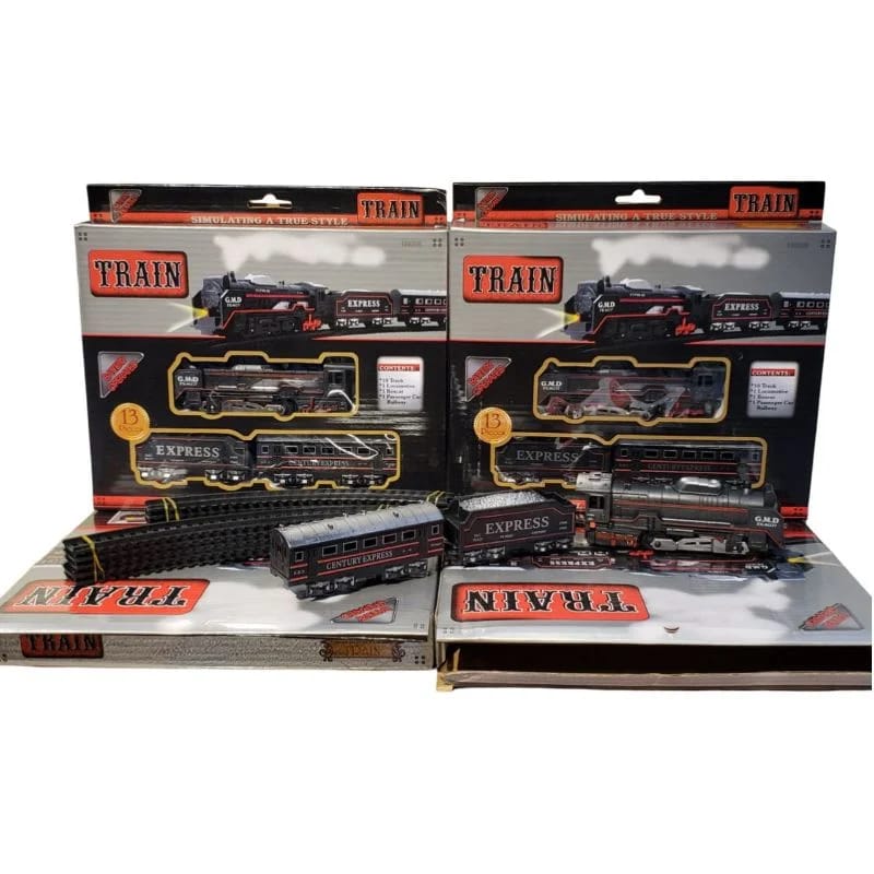 13 Pcs Batter Operated Train Track With Lights | Box Packing