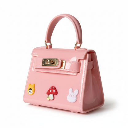 Trendy Mini Jelly Style Bag for Girls – Cute Charm Handbag with Chain Strap