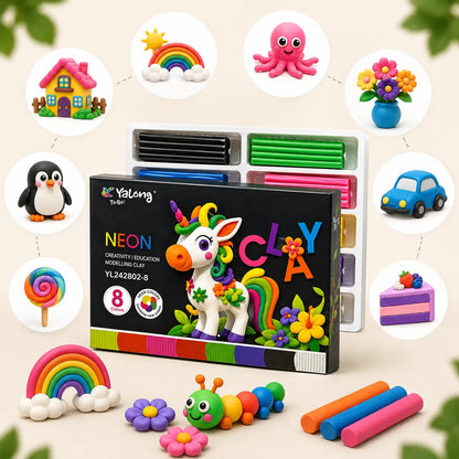 Unicorn Neon 8 Colors Modelling Clay