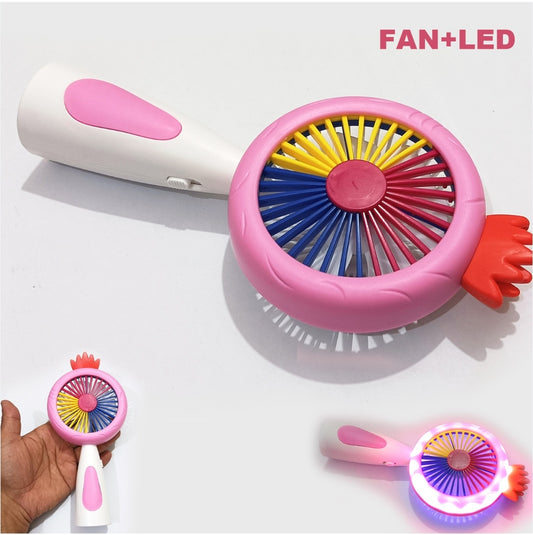 2-in-1 Handheld Fan with LED Ring Light