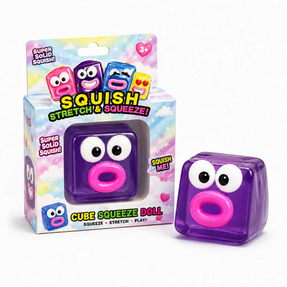 Mood Faces Squishy Cube – Stretch & Squeeze Fidget Toy