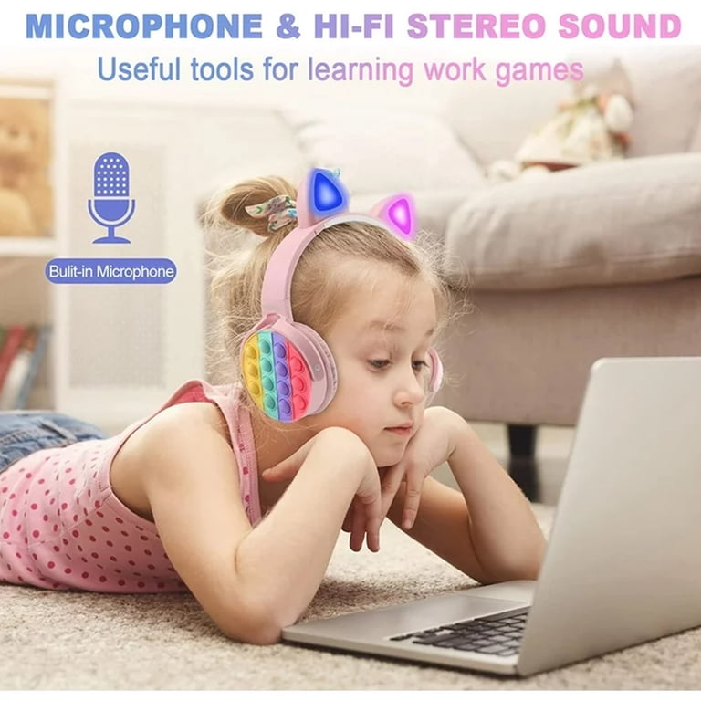 Cat Pop It Wireless Bluetooth Headphones