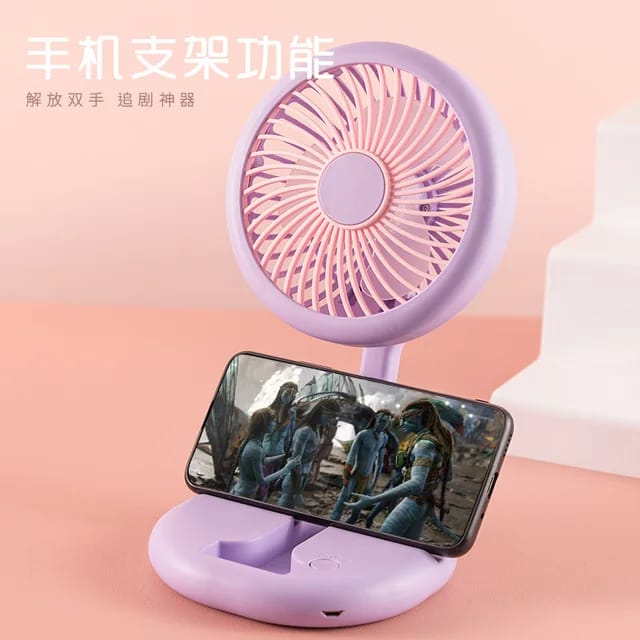 Folding USB Charging Pedestal Desktop Fan