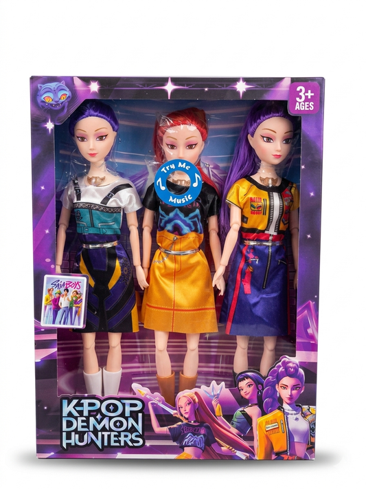 K-Pop Demon Hunters: Musical 3-Doll Stage Set