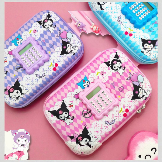 Kuromi Stationery Organizer With Calculator