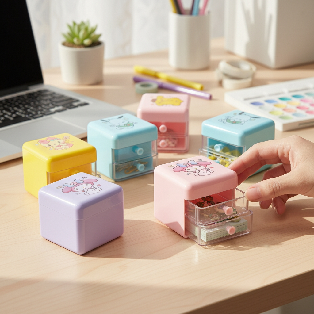 Sanrio Mini Multi Purpose Drawer Organiser Box