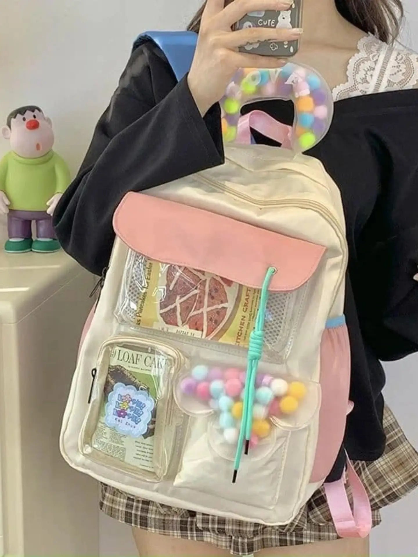 Candy Pop Backpack | Korean Aesthetic College & Montessori Bag Pack