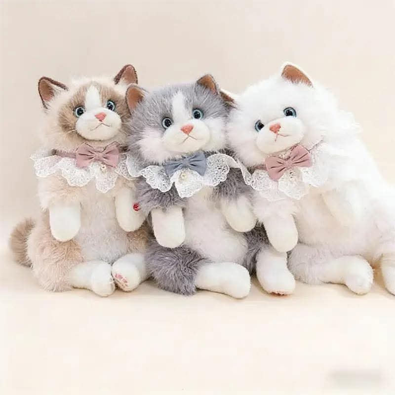 Realistic Meow Sound 3D Cat Plush Backpack