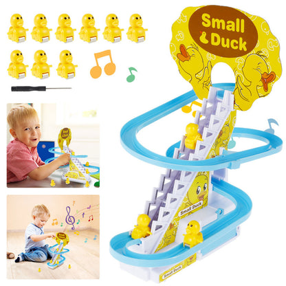 Small Duck Track Toy – Fun Sliding Duck Race Stairs Track  for Kids