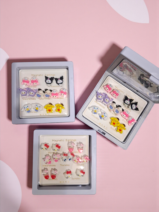 Sanrio Magnetic Earrings Set