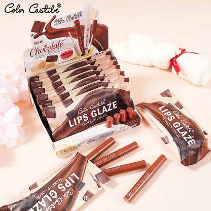 Magic Casa Chocolate-Scented Lip Glaze Set – 4-Piece Matte Collection