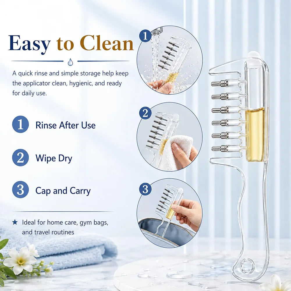 Hair Scalp Oil Application Comb – Scalp Massager & Hair Oil Applicator
