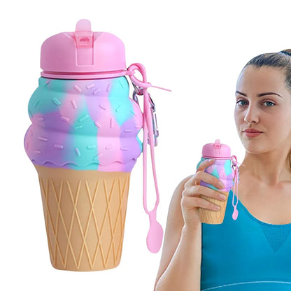 Foldable Icecream Shape Water Bottle
