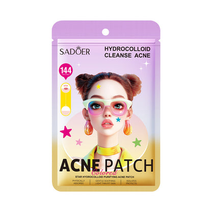 Colored Hydrocolloid Acne Patch – Heart, Star & Round Series