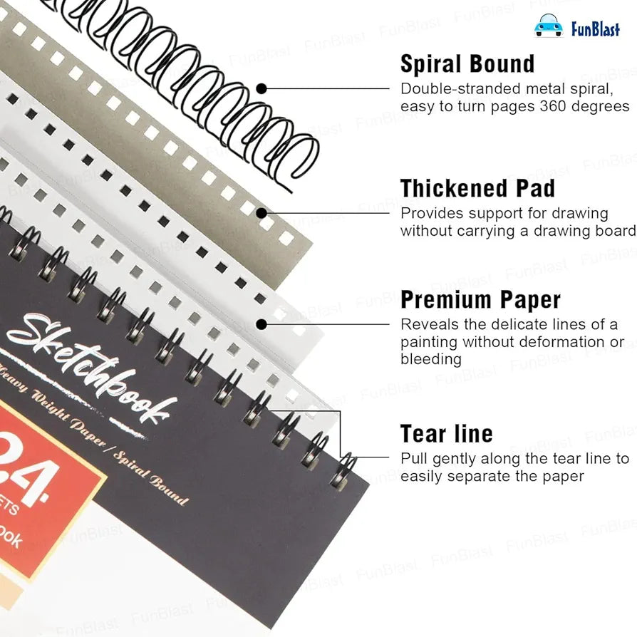 A 3 Big Size High Quality Sketch Book With 24 Sheets