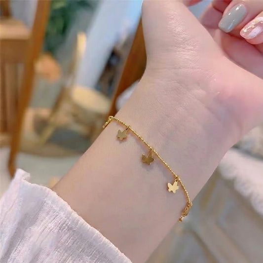 Butterfly Korean Stainless Steel Bracelet