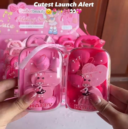 7 in 1 Cute Trolley Beauty Blender Puff Set