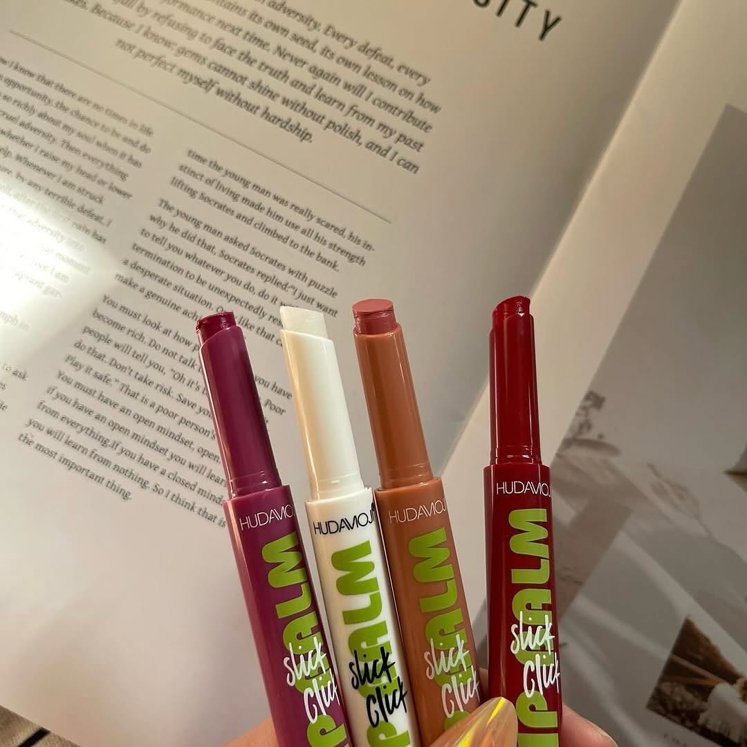 Hudamoji Slick Click Lip Balm Lipstick – Hydrating, Long-Lasting & Ultra Smooth