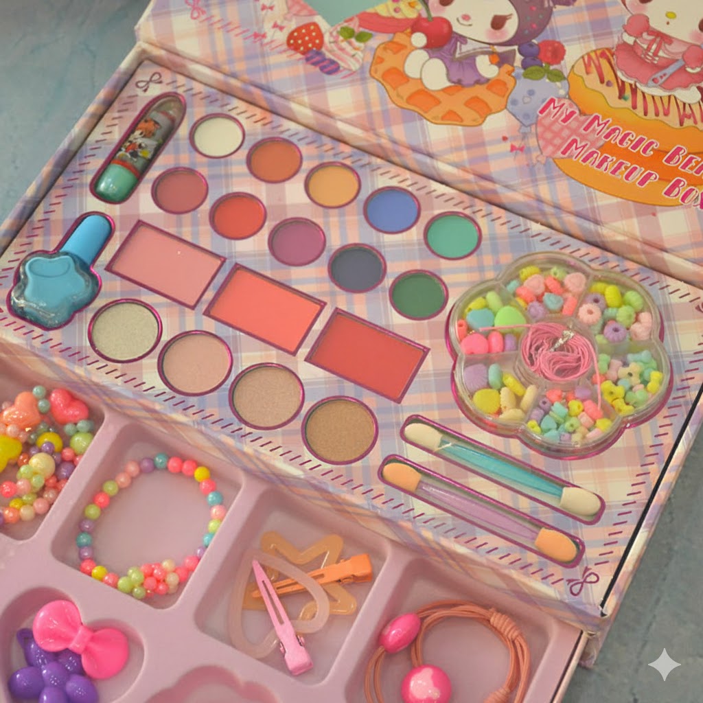 Sanrio Kuromi & My Melody All In One Makeup Kit Igoodco – Kids Cosmetic & Jewelry Gift Set