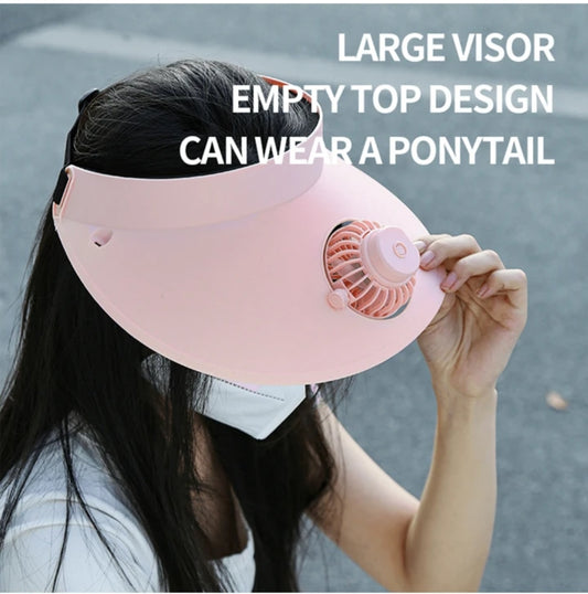 Summer Outdoor Sun Protection Adjustable Rotating Fan Hat