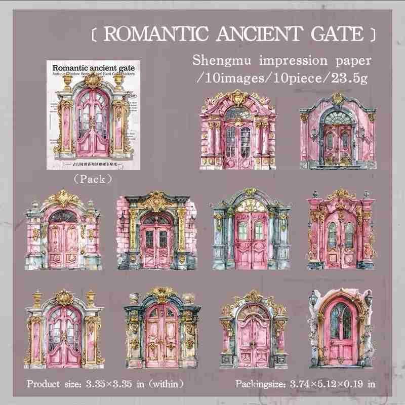 Ancient Gate 10 Journaling Stickers Pack