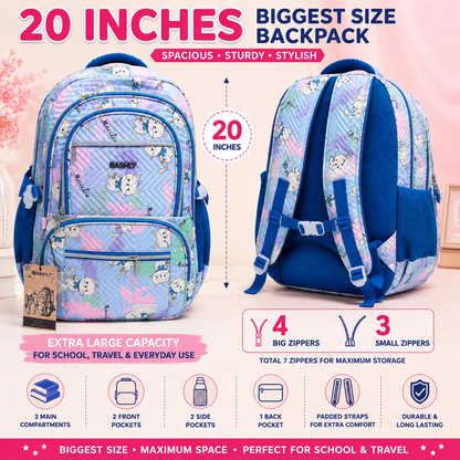 20 Inches Extra Large  School & Travel Backpack for Kids & Teens