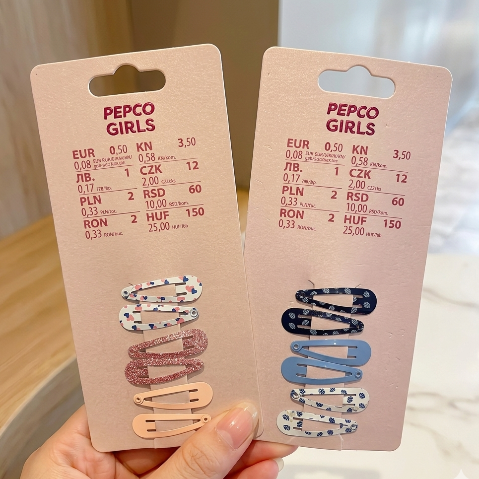 Pinteresty Printed Tic tac Hair Clips Pack Of 6