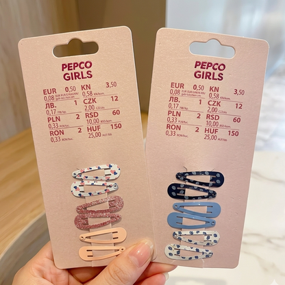Pinteresty Printed Tic tac Hair Clips Pack Of 6