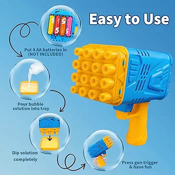 36 Hole Bubble Gun Launcher