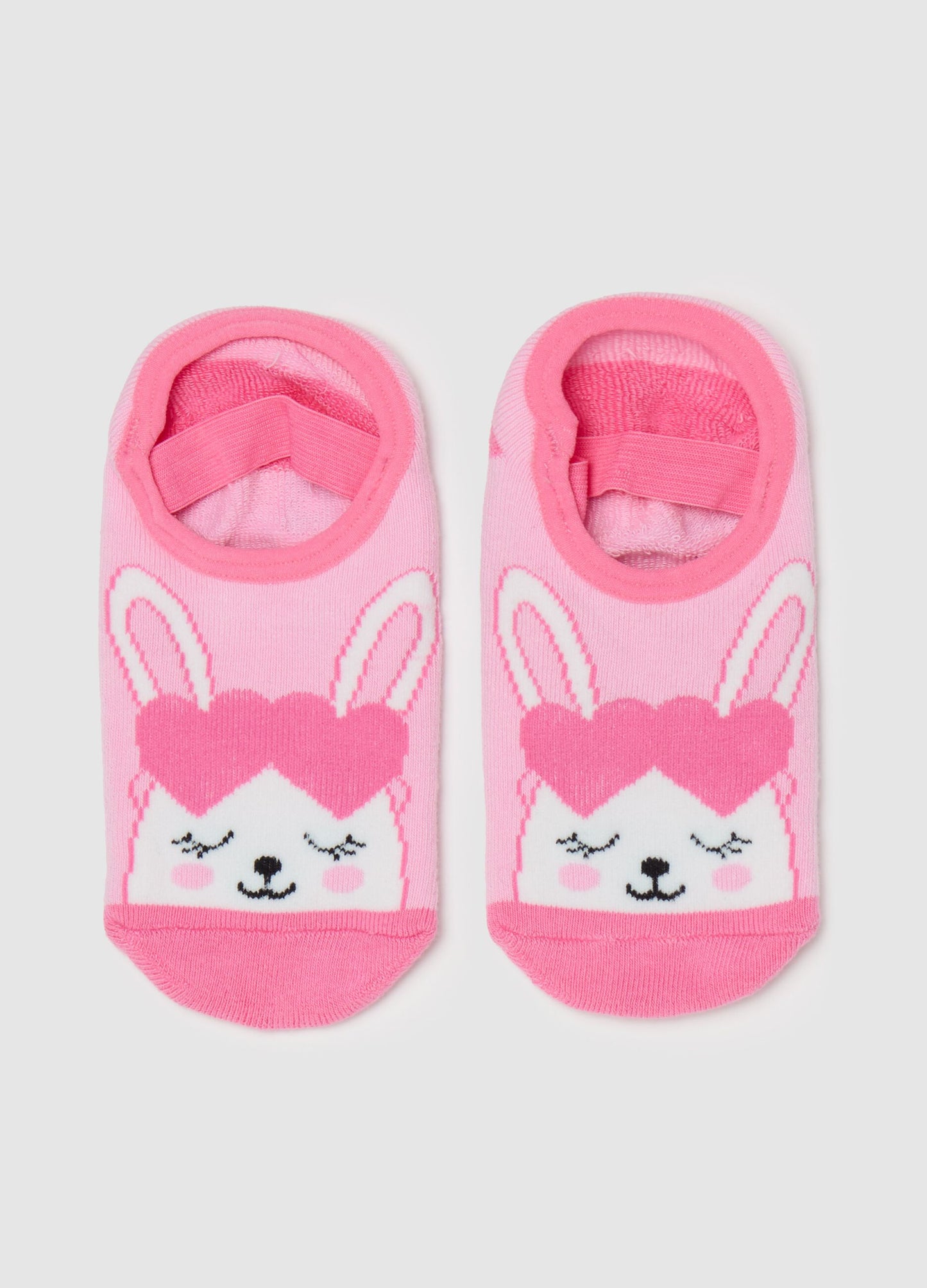 Pink Rabbit Non Slip booties Socks For Girls
