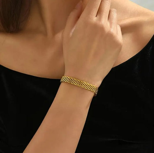 Elegant Snake Chain Stainless Steel Bracelet