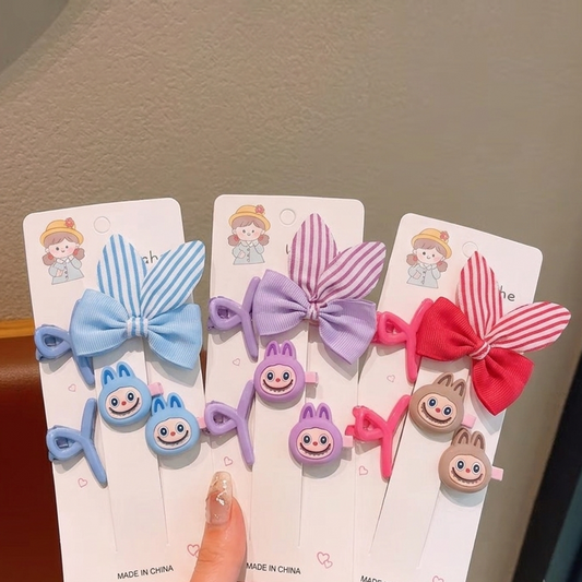 Labubu Hair Clips and Catchers Set