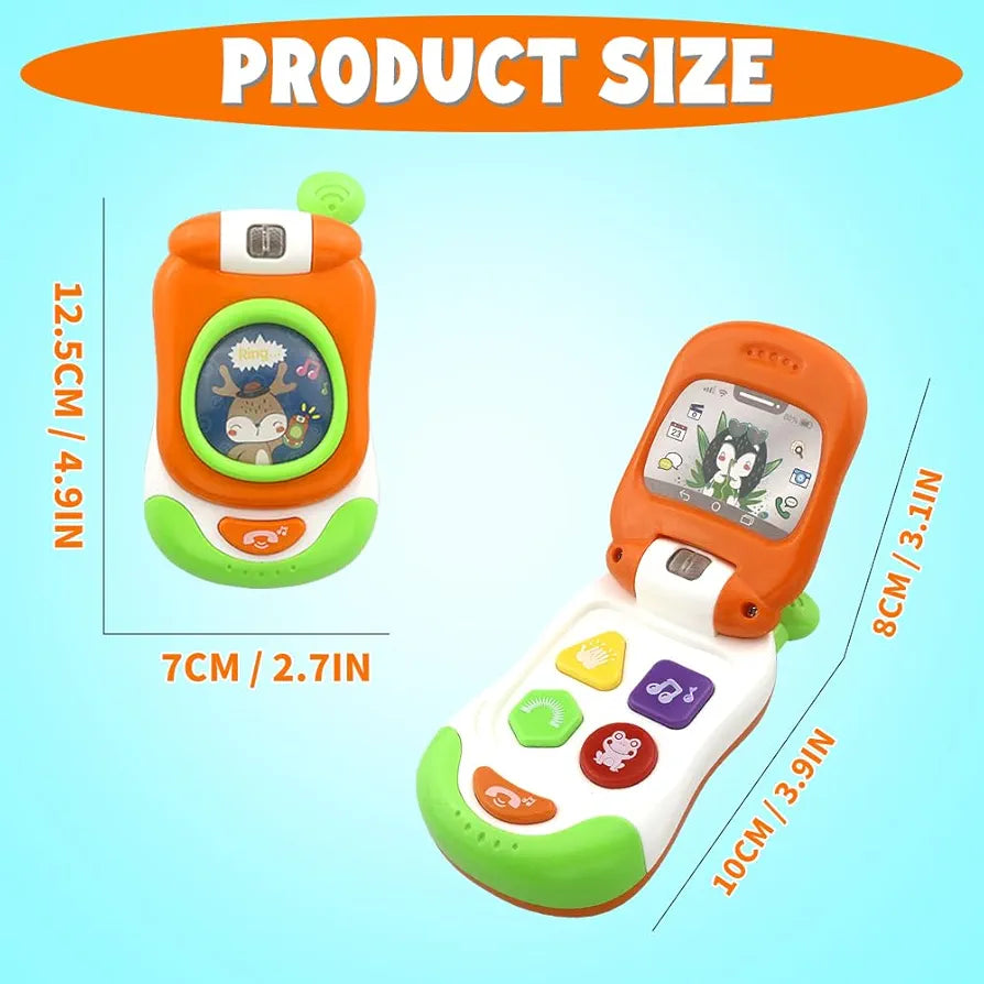 Baby Sound and Light Flip Phone Toy – Interactive Educational Learning Toy
