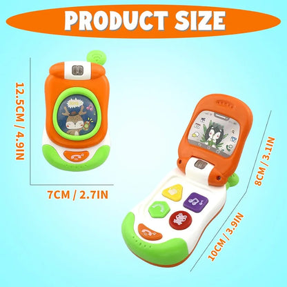 Baby Sound and Light Flip Phone Toy – Interactive Educational Learning Toy