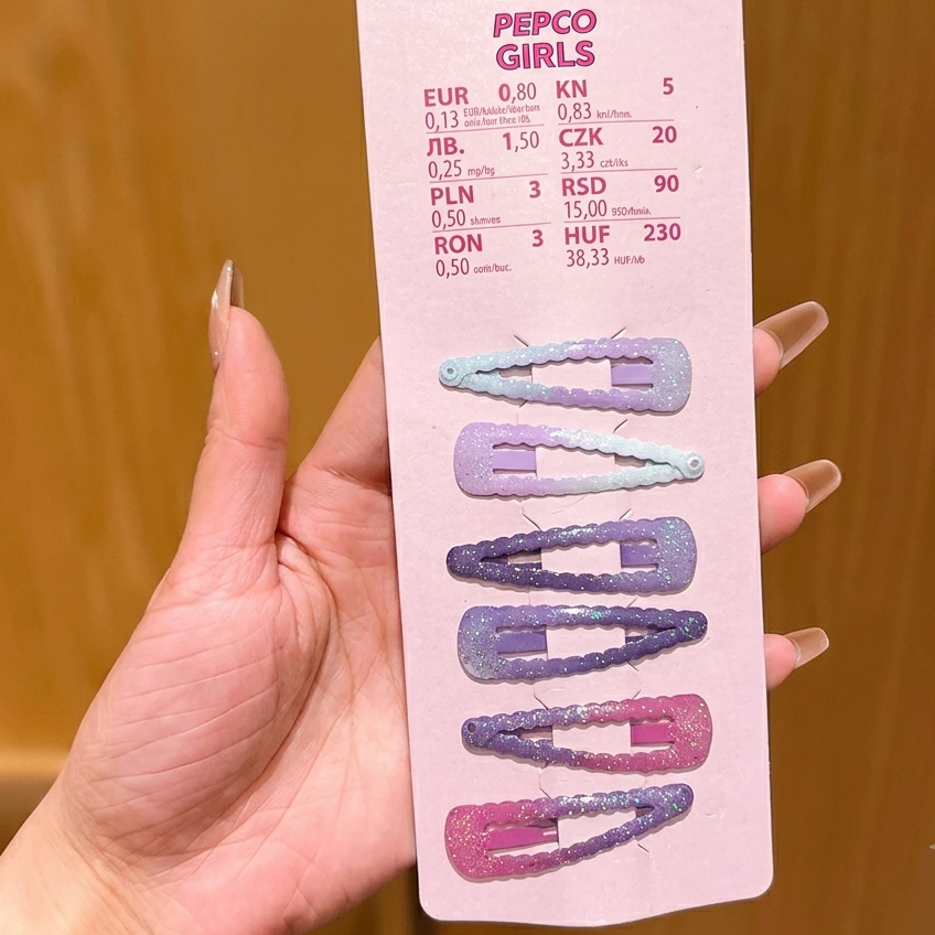 Mermaid Glittery Tic Tac Pins Pack Of 6