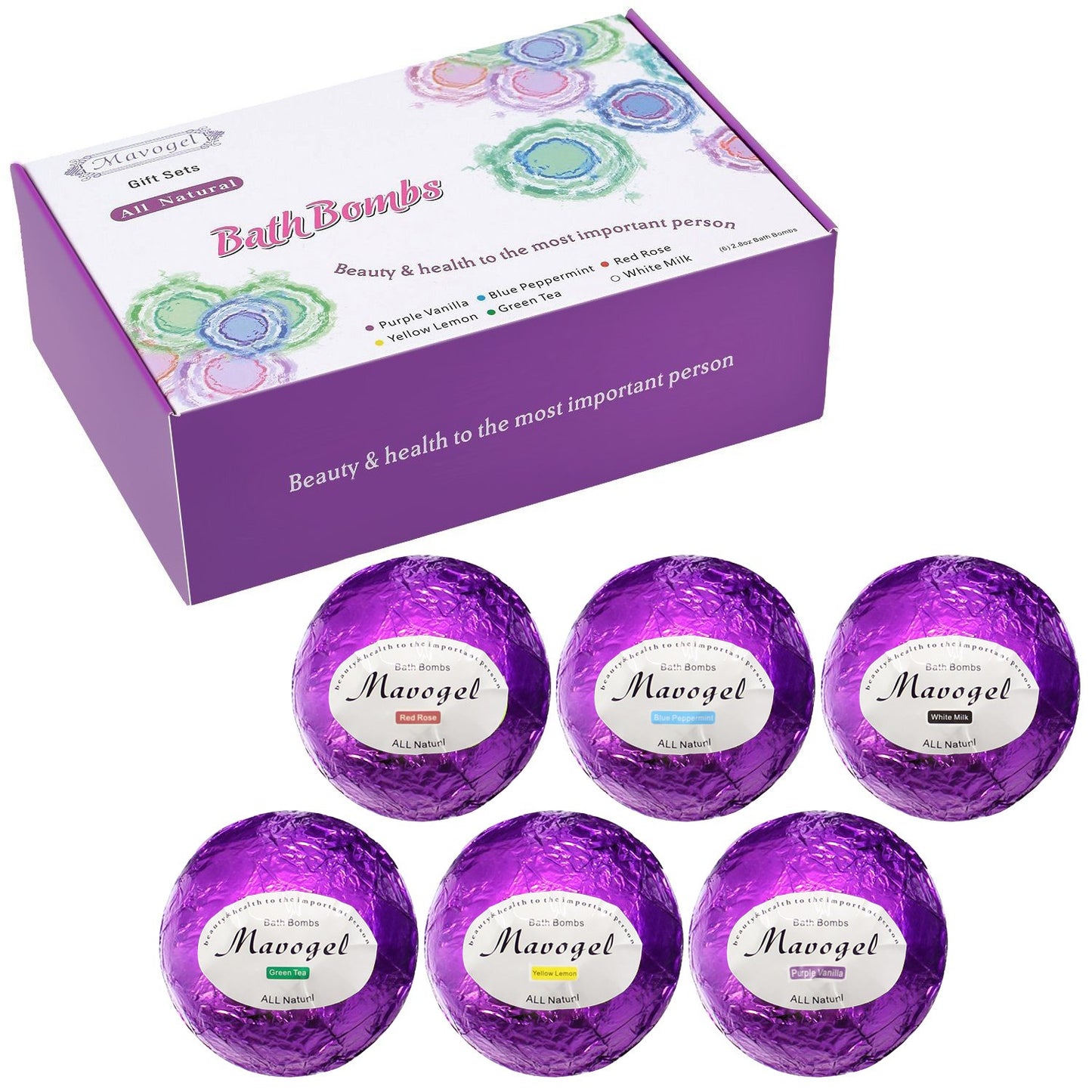 Mavogel All-Natural Bath Bomb Gift Set