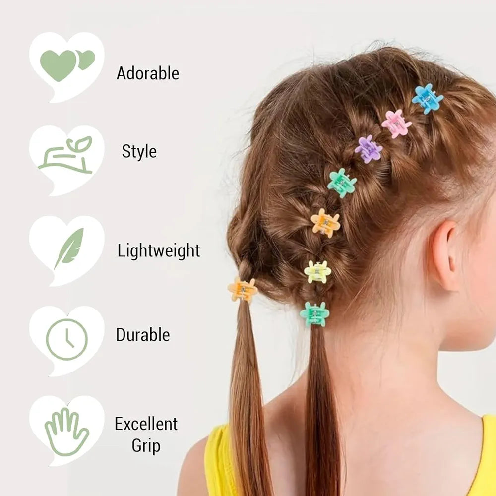 Kids Princess Hair Accessory Bag | 24 Mini Catchers, 100 Rubber Band Ponies