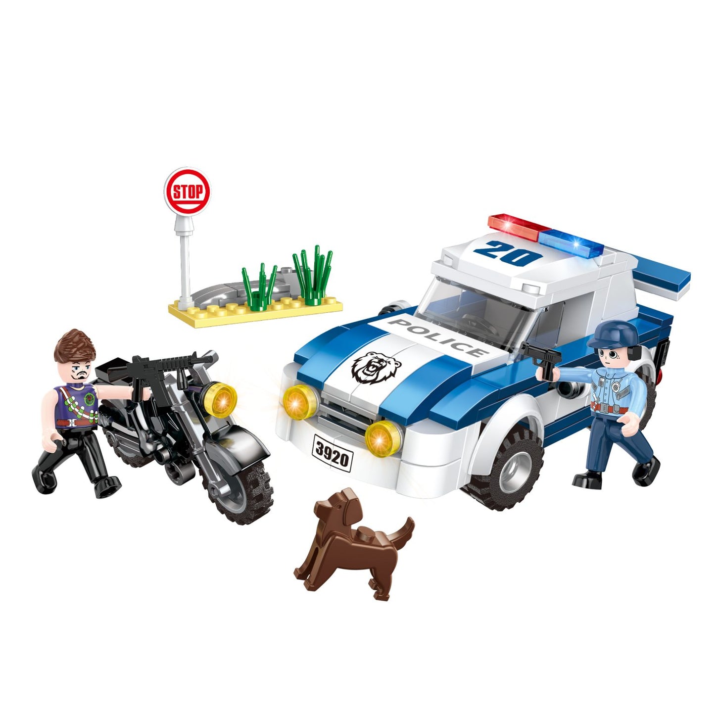COGO Town Police Force Building Blocks Lego Set (185 PCS)
