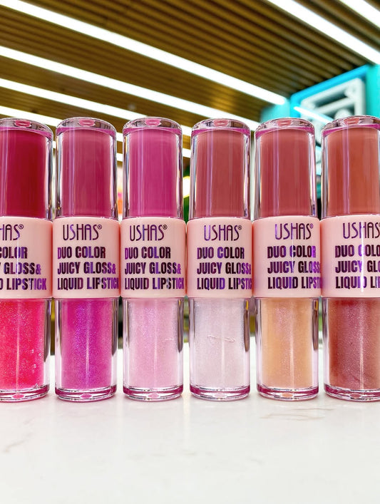 Ushaz Duo Color Juicy Gloss + Lipstick