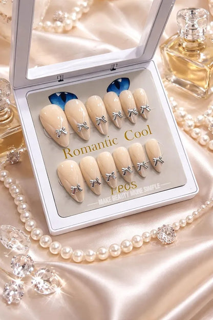 Acrylic Bow Coquette Nails